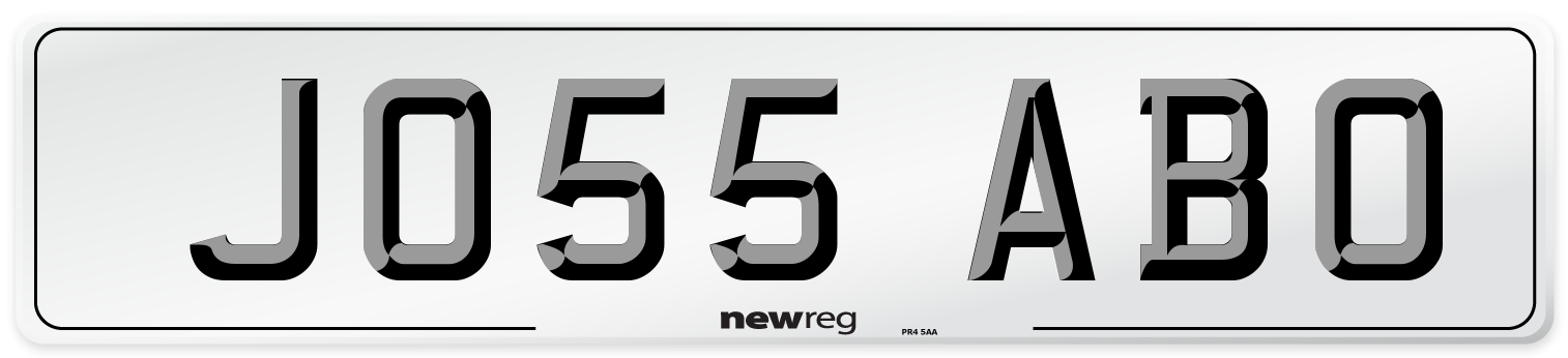 JO55 ABO Number Plate from New Reg